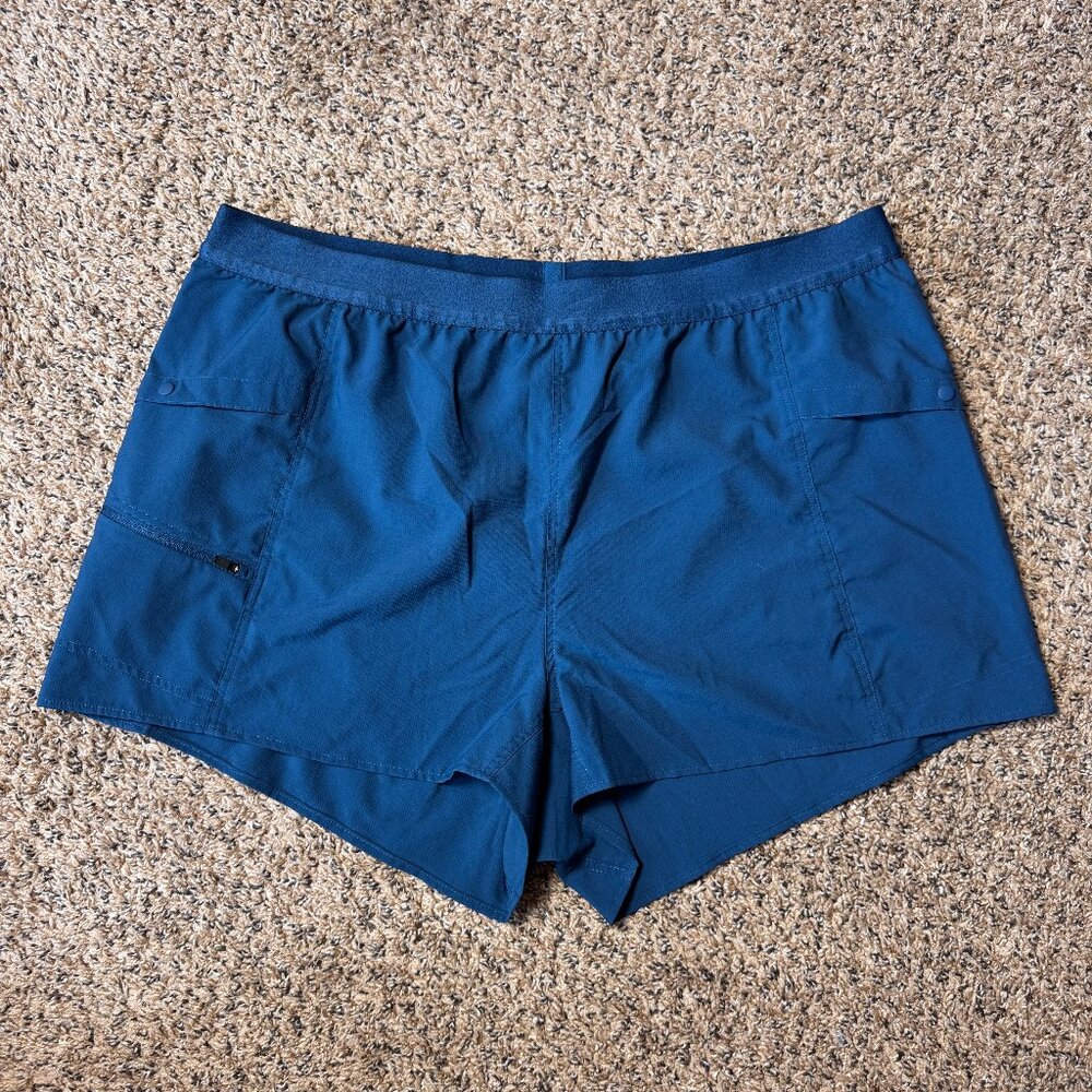 Mountain Hardwear Trail Sender Blue Shorts Womens XL Style #1982781